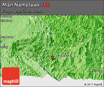 Political Panoramic Map of Mān Namplawk