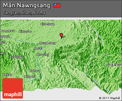Political Panoramic Map of Mān Nawngsang