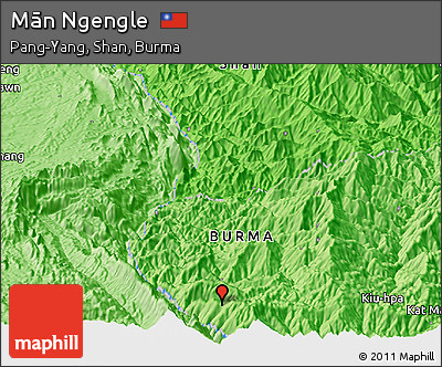 Political Panoramic Map of Mān Ngengle