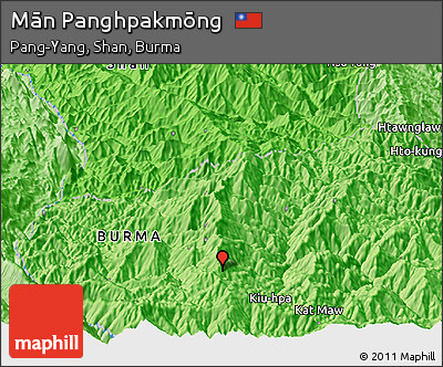 Political Panoramic Map of Mān Panghpakmōng