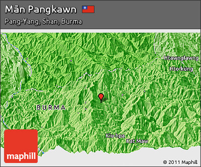 Political Panoramic Map of Mān Pangkawn