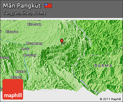 Political Panoramic Map of Mān Pangküt