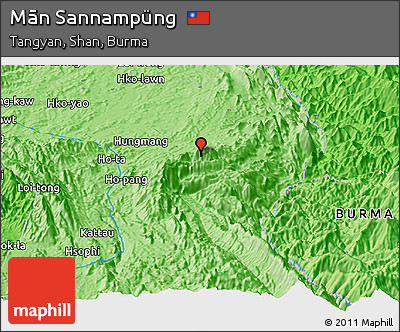 Political Panoramic Map of Mān Sannampüng