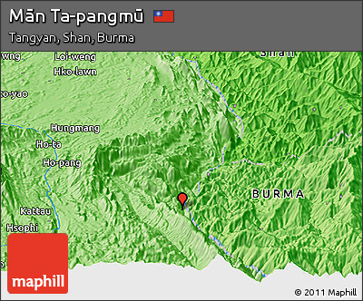 Political Panoramic Map of Mān Ta-pangmū