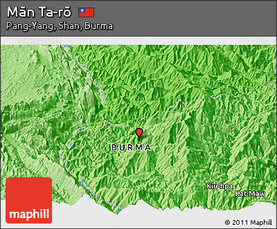 Political Panoramic Map of Mān Ta-rō