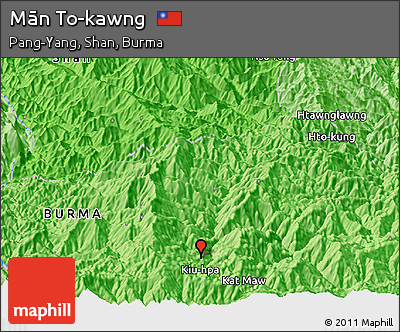 Political Panoramic Map of Mān To-kawng