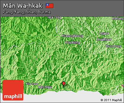 Political Panoramic Map of Mān Wa-hkak