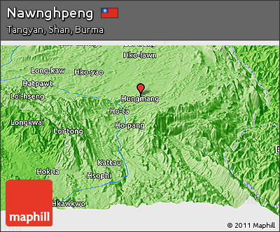 Political Panoramic Map of Nawnghpeng