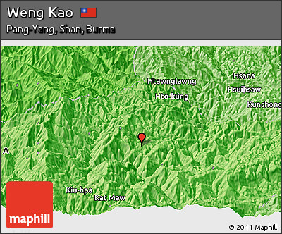 Political Panoramic Map of Weng Kao