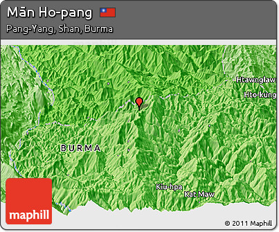 Political Panoramic Map of Mān Ho-pang