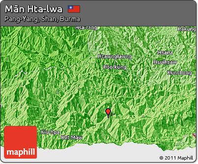 Political Panoramic Map of Mān Hta-lwa