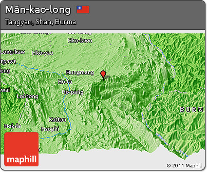Political Panoramic Map of Mān-kao-long