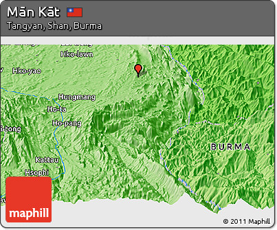 Political Panoramic Map of Mān Kāt