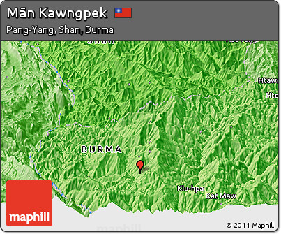 Political Panoramic Map of Mān Kawngpek