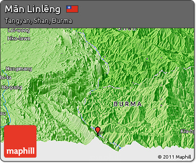 Political Panoramic Map of Mān Linlēng