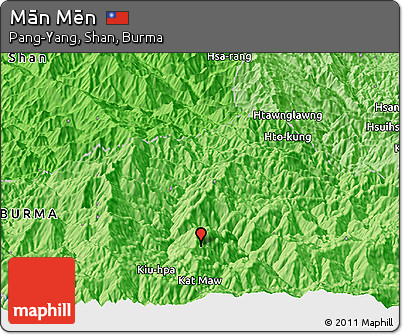 Political Panoramic Map of Mān Mēn