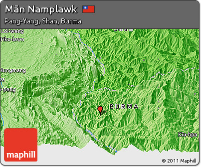 Political Panoramic Map of Mān Namplawk