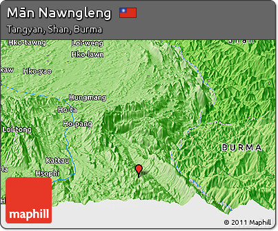 Political Panoramic Map of Mān Nawngleng