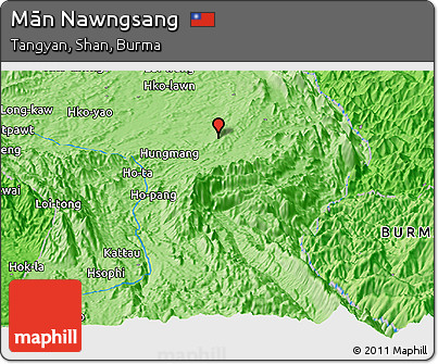Political Panoramic Map of Mān Nawngsang