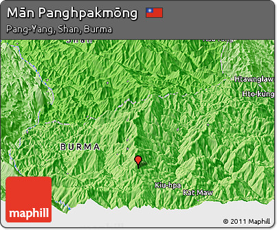 Political Panoramic Map of Mān Panghpakmōng