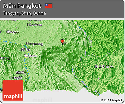 Political Panoramic Map of Mān Pangküt