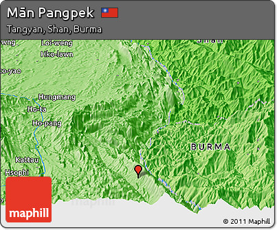 Political Panoramic Map of Mān Pangpek