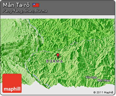 Political Panoramic Map of Mān Ta-rō