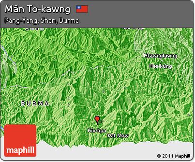 Political Panoramic Map of Mān To-kawng