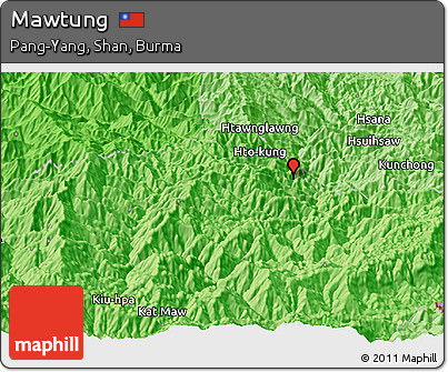 Political Panoramic Map of Mawtung