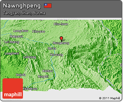 Political Panoramic Map of Nawnghpeng