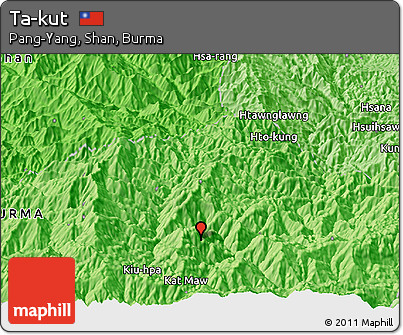 Political Panoramic Map of Ta-kut