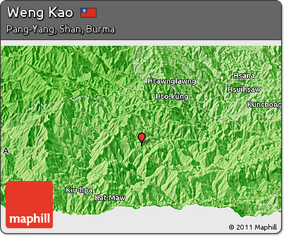 Political Panoramic Map of Weng Kao