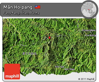 Satellite Panoramic Map of Mān Ho-pang