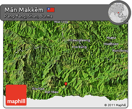 Satellite Panoramic Map of Mān Makkēm