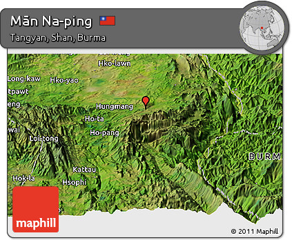 Satellite Panoramic Map of Mān Na-ping