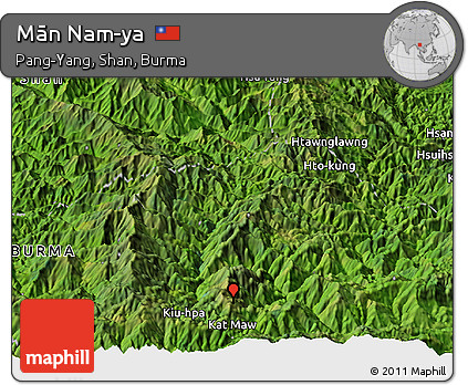 Satellite Panoramic Map of Mān Nam-ya