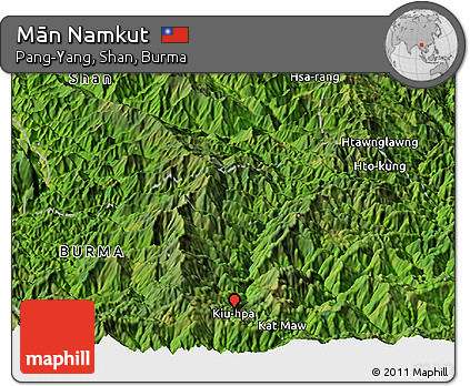 Satellite Panoramic Map of Mān Namkut