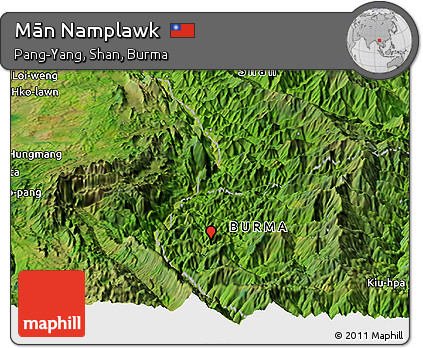 Satellite Panoramic Map of Mān Namplawk