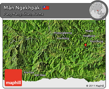 Satellite Panoramic Map of Mān Ngekhpak