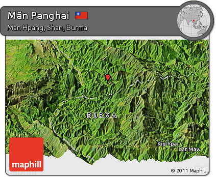 Satellite Panoramic Map of Mān Panghai