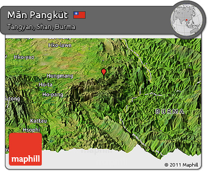 Satellite Panoramic Map of Mān Pangküt