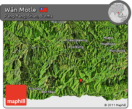 Satellite Panoramic Map of Wān Motle