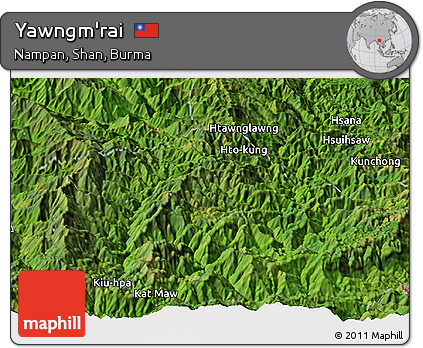 Satellite Panoramic Map of Yawngm'rai