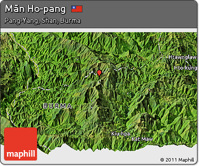 Satellite Panoramic Map of Mān Ho-pang