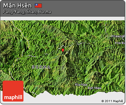 Satellite Panoramic Map of Mān Hsēn