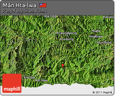 Satellite Panoramic Map of Mān Hta-lwa