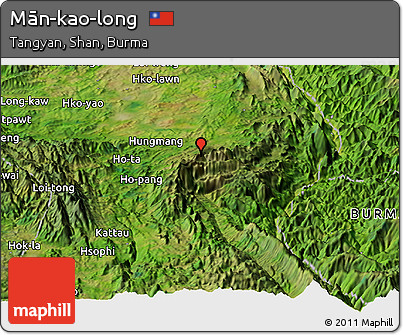 Satellite Panoramic Map of Mān-kao-long