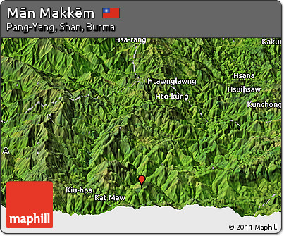Satellite Panoramic Map of Mān Makkēm