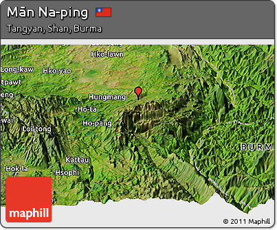 Satellite Panoramic Map of Mān Na-ping