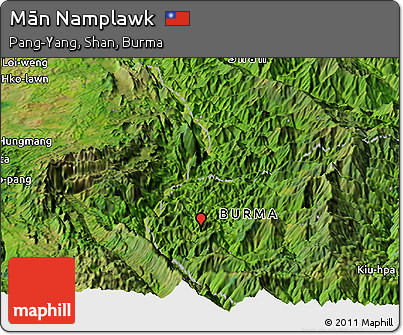 Satellite Panoramic Map of Mān Namplawk